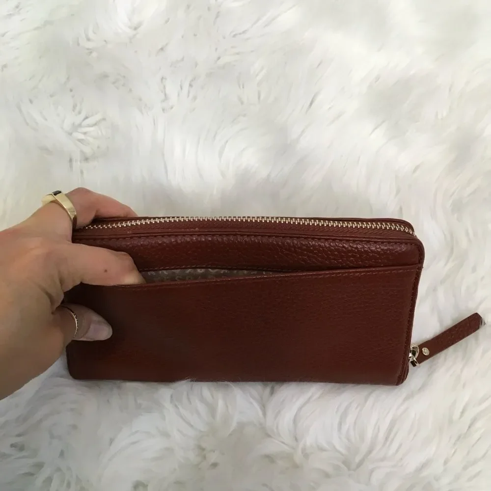 NEW Kate Spade Maroon Chester Street Neda Leather Wallet